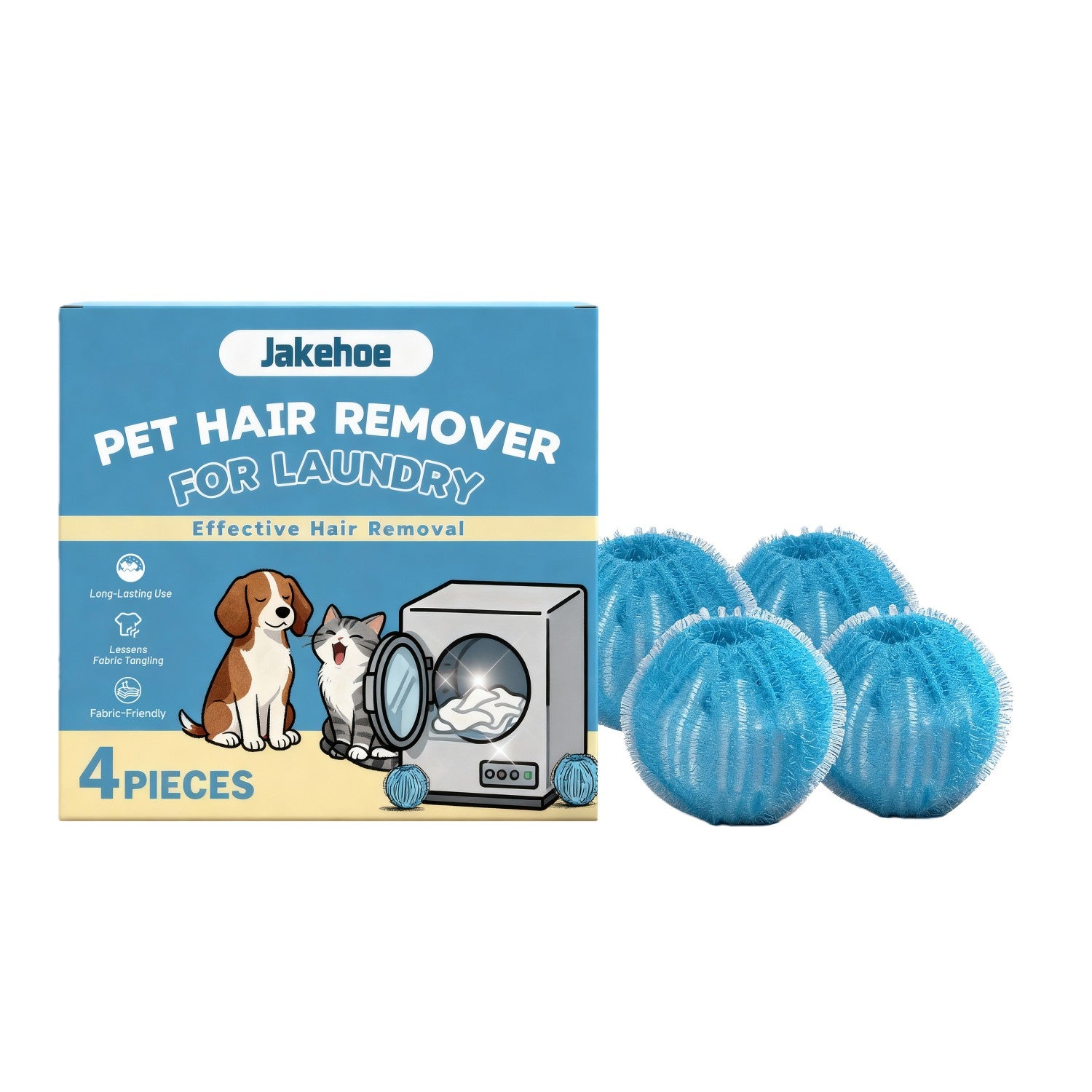 Four-Piece Pet-Hair Catcher Set for Laundry Loads — product detail 1
