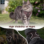 Reflective Mesh Cat Harness and Leash Set — cat-friendly home interior