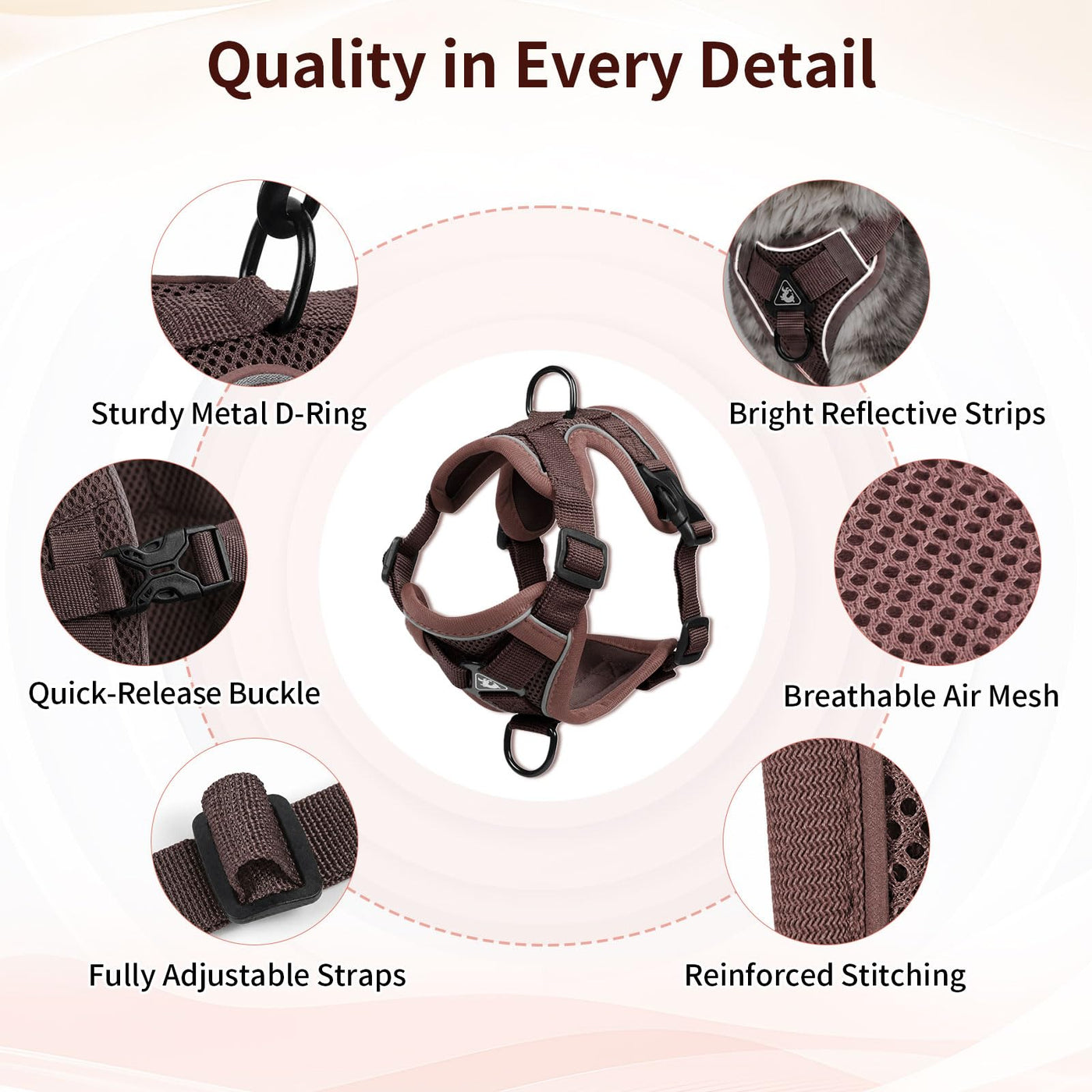 Reflective Mesh Cat Harness and Leash Set — product detail 3