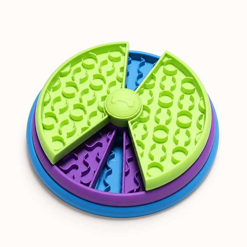 Rotating Cat Treat Puzzle Feeder Board on a clean background