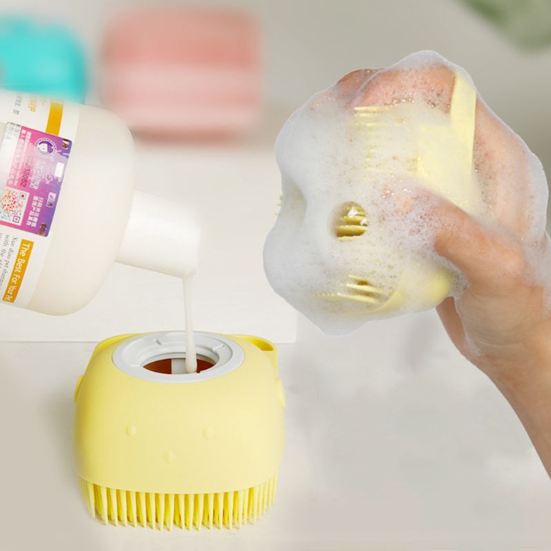 Silicone Shampoo-Dispensing Cat Bath Brush — product detail 2
