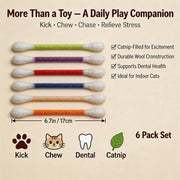 Six-Piece Catnip Cotton-Swab Kicker Toy Set — product detail 3