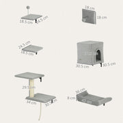 Six-Piece Wall-Mounted Cat Climbing Set — product detail 1