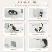 Six-Piece Wall-Mounted Cat Climbing Set — product detail 2
