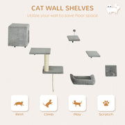 Six-Piece Wall-Mounted Cat Climbing Set — product detail 3