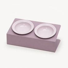 Spill-Resistant Double Ceramic Cat Bowl Station — clean background product view