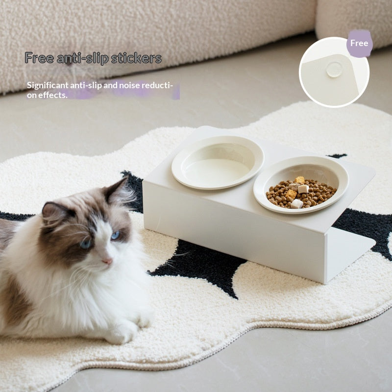 Spill-Resistant Double Ceramic Cat Bowl Station — product detail 2