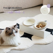 Spill-Resistant Double Ceramic Cat Bowl Station — product detail 2