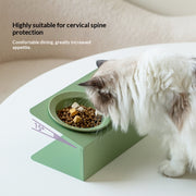 Spill-Resistant Double Ceramic Cat Bowl Station — product detail 3