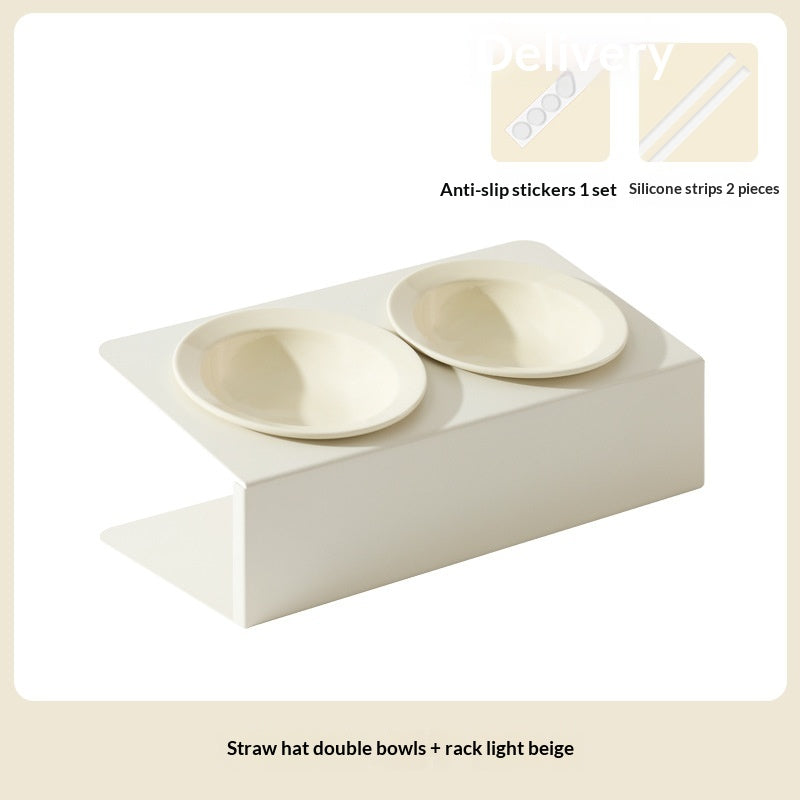 Spill-Resistant Double Ceramic Cat Bowl Station — product detail 5