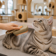 Three-in-One Fine-Mist Cat Grooming Brush — cat-friendly home interior