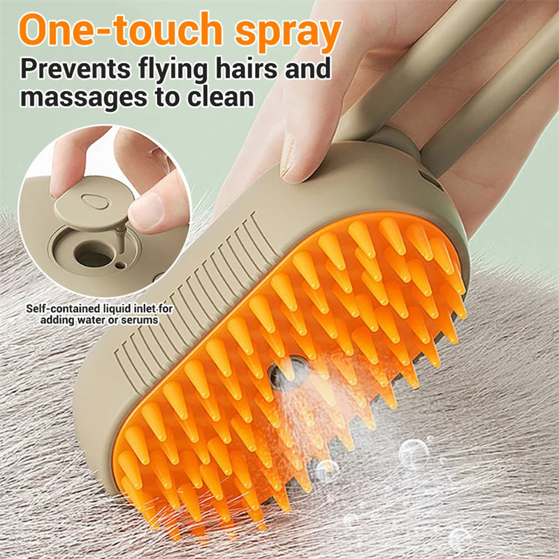 Three-in-One Fine-Mist Cat Grooming Brush — product detail 3
