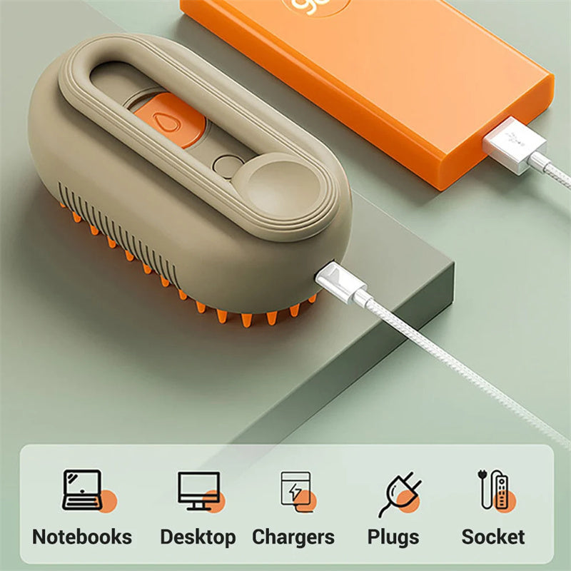 Three-in-One Fine-Mist Cat Grooming Brush — product detail 9
