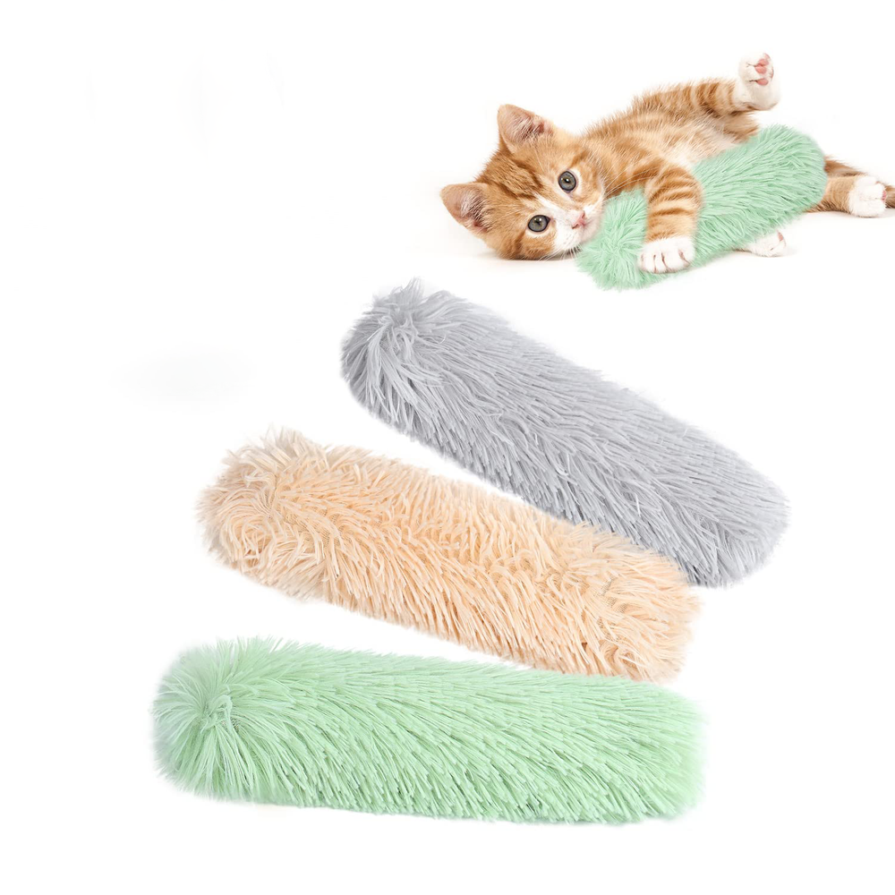 Three-Pack Catnip Crinkle Pillow Toys — clean background product view