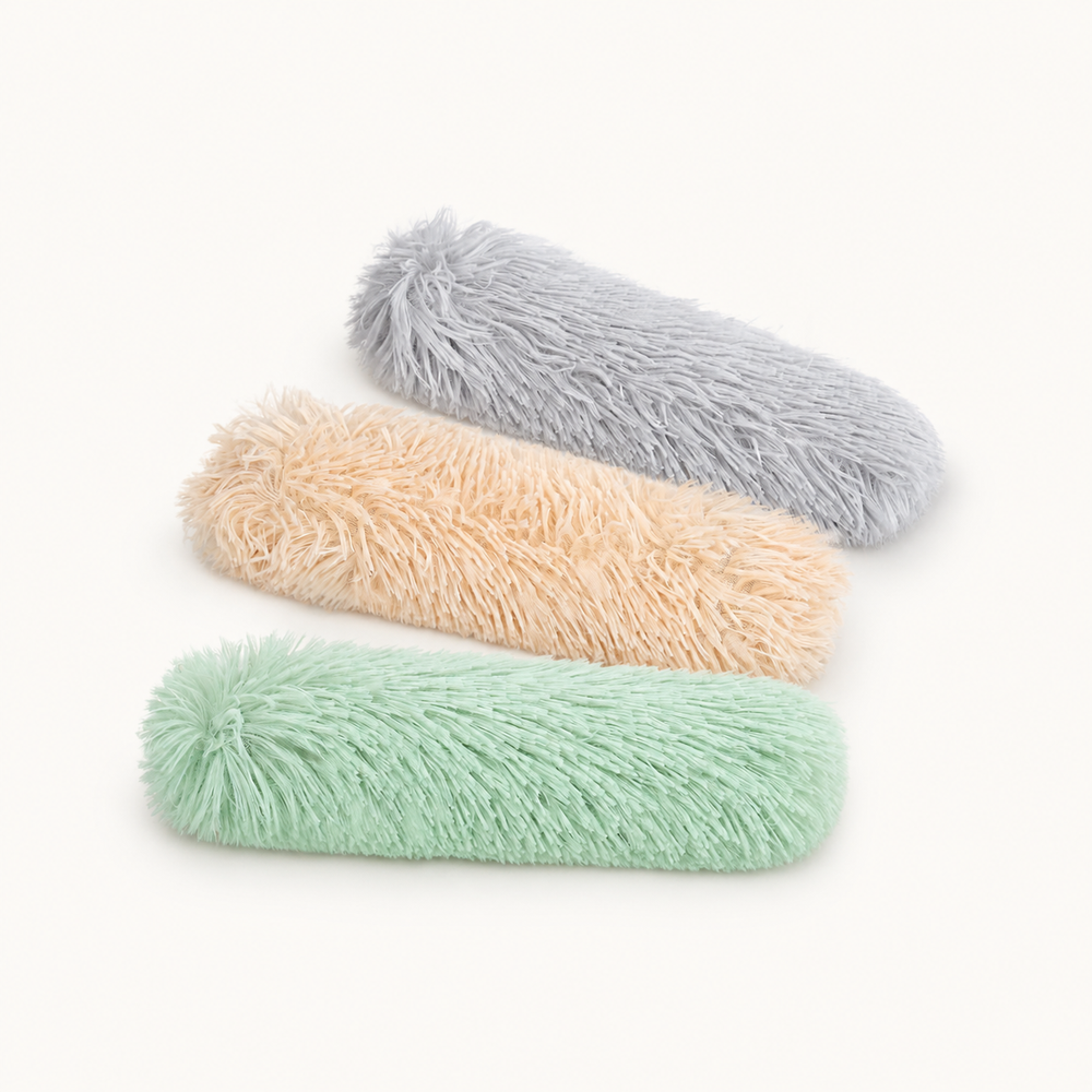 Three-Pack Catnip Crinkle Pillow Toys on a clean background