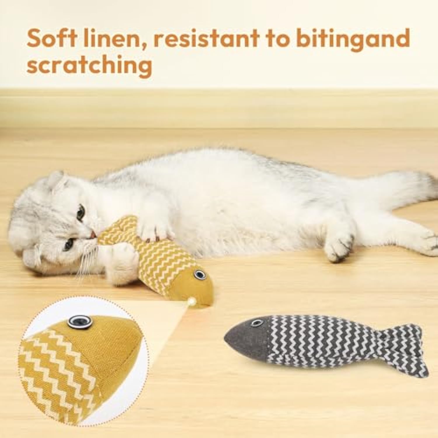 Three-Piece Catnip Fish Kicker Toy Set — product detail 2