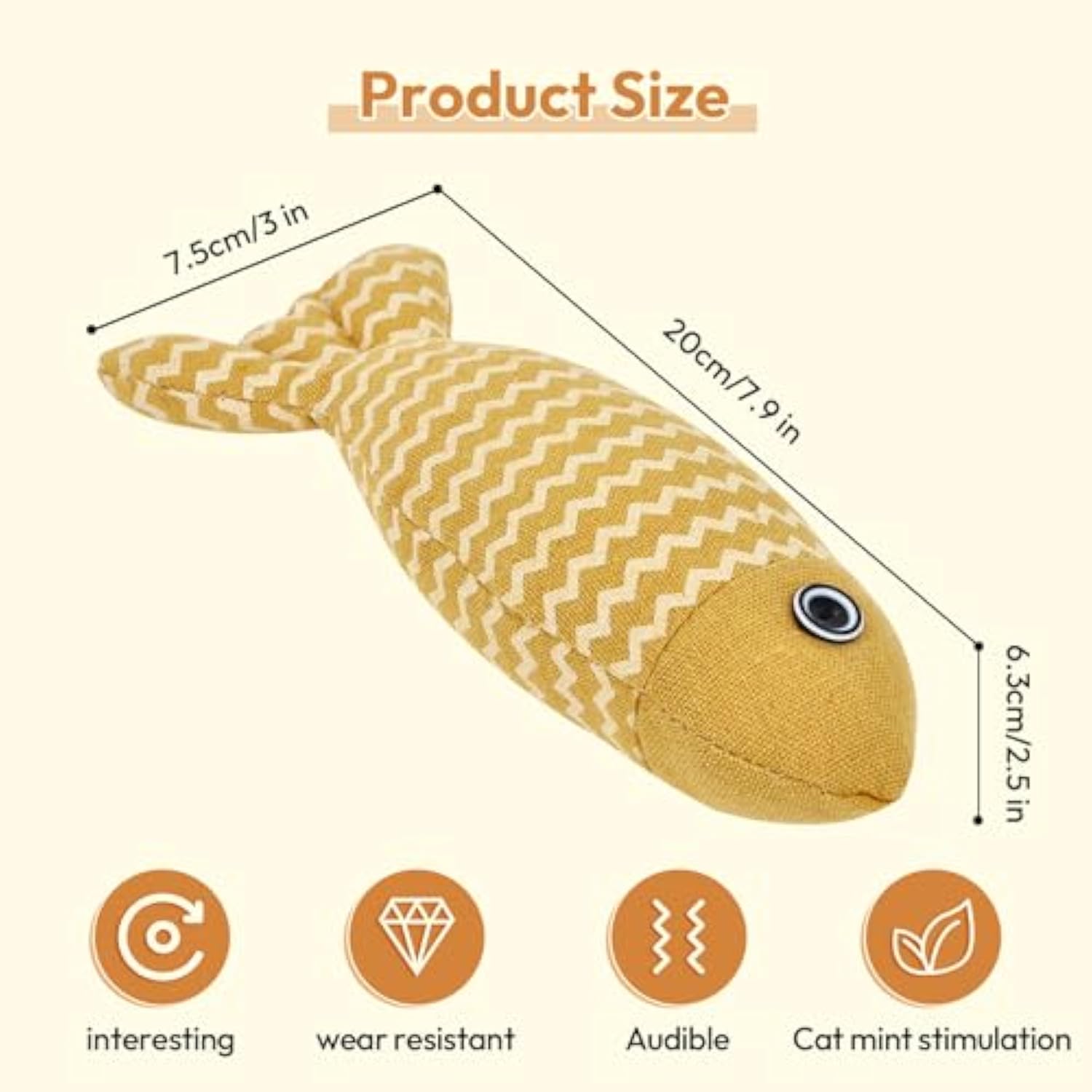 Three-Piece Catnip Fish Kicker Toy Set — product detail 4