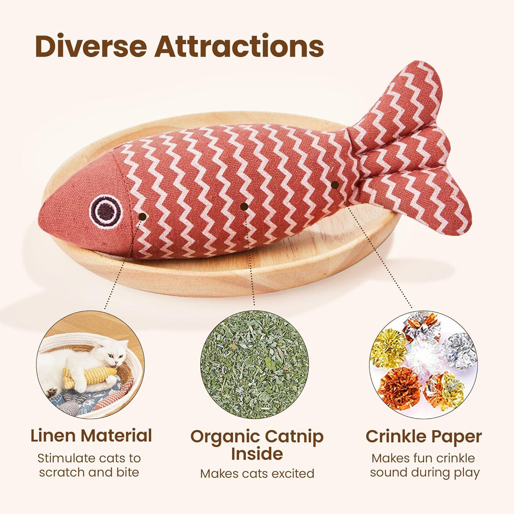 Three-Piece Catnip Fish Kicker Toy Set — product detail 7