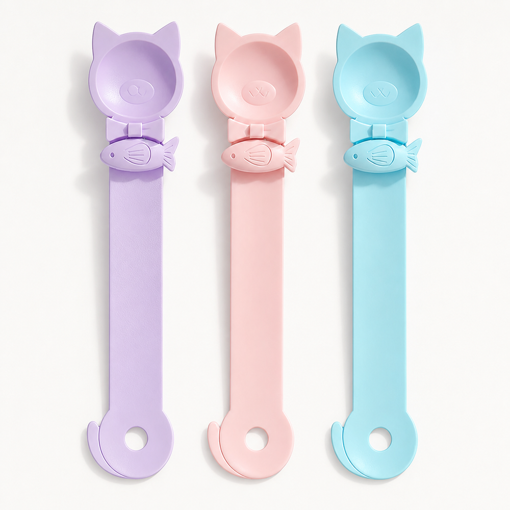 Three-Piece Lickable Cat Treat Spoon Set — clean background product view