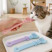 Three-Piece Lickable Cat Treat Spoon Set — cat-friendly home interior