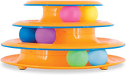 Three-Tier Cat Ball-Track Tower Toy — clean background product view