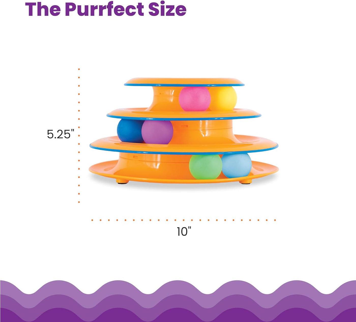 Three-Tier Cat Ball-Track Tower Toy — product detail 3
