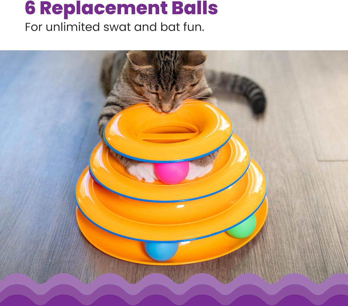 Three-Tier Cat Ball-Track Tower Toy — product detail 5