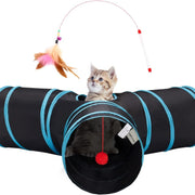 Three-Way Collapsible Cat Tunnel with Peek Windows — product detail 1