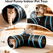 Three-Way Collapsible Cat Tunnel with Peek Windows — product detail 2
