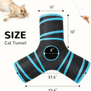 Three-Way Collapsible Cat Tunnel with Peek Windows — product detail 3