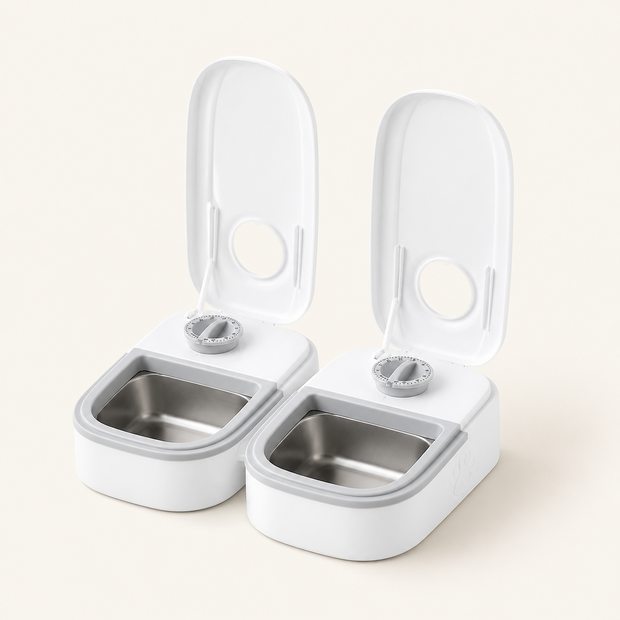Timed Automatic Cat Feeder with Stainless-Steel Bowl — clean background product view
