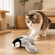 Touch-Activated Flapping Bird Cat Toy with Chirping Sound — cat-friendly home interior