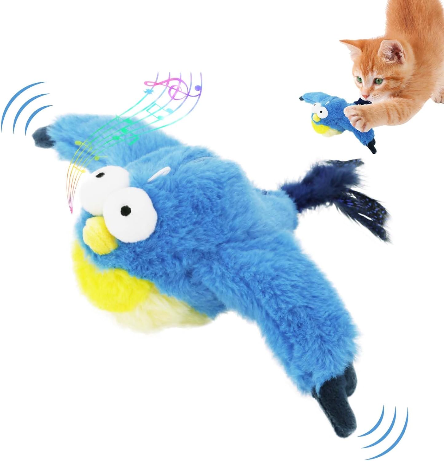Touch-Activated Flapping Bird Cat Toy with Chirping Sound — product detail 2