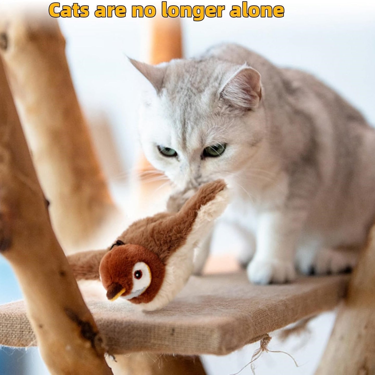 Touch-Activated Flapping Bird Cat Toy with Chirping Sound — product detail 9