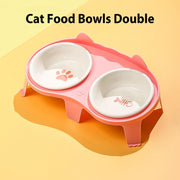 Two-Bowl Elevated Ceramic Cat Feeding Station — product detail 3