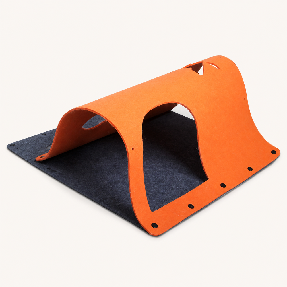 Two-in-One Felt Cat Tunnel & Nest — clean background product view