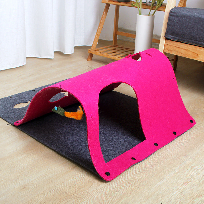 Two-in-One Felt Cat Tunnel & Nest — product detail 5