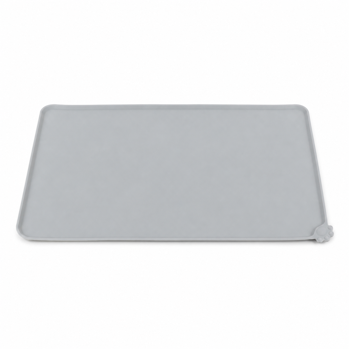 Waterproof Silicone Cat Food Mat with Raised Edge on a clean background