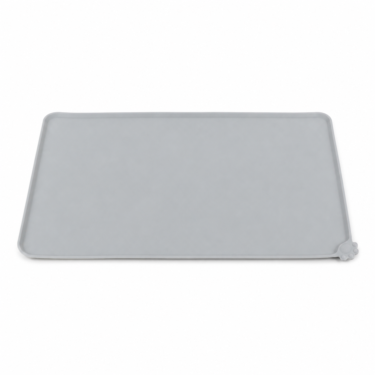 Waterproof Silicone Cat Food Mat with Raised Edge on a clean background