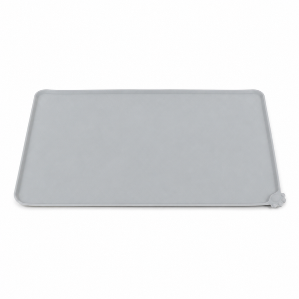 Waterproof Silicone Cat Food Mat with Raised Edge on a clean background
