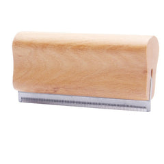Wood-Handle Cat Shedding Blade — clean background product view