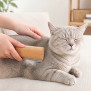 Wood-Handle Cat Shedding Blade — cat-friendly home interior