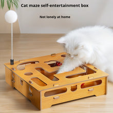 Wooden Cat Maze Puzzle Box with Bell & Wand — product detail 1
