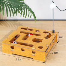 Wooden Cat Maze Puzzle Box with Bell & Wand — product detail 2