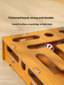 Wooden Cat Maze Puzzle Box with Bell & Wand — product detail 5