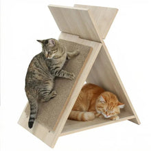 Wooden Cat Scratcher Lounge with Tunnel — product detail 1
