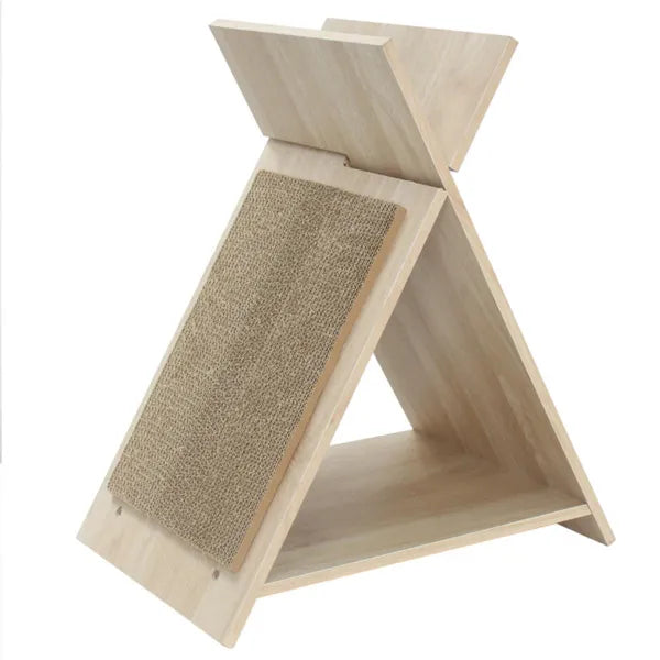 Wooden Cat Scratcher Lounge with Tunnel — product detail 5