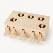 Wooden Five-Hole Whack-a-Mole Cat Puzzle — clean background product view