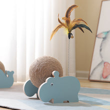 Wooden Whale Cat Puzzle with Sisal Ball — product detail 2