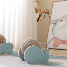 Wooden Whale Cat Puzzle with Sisal Ball — product detail 3